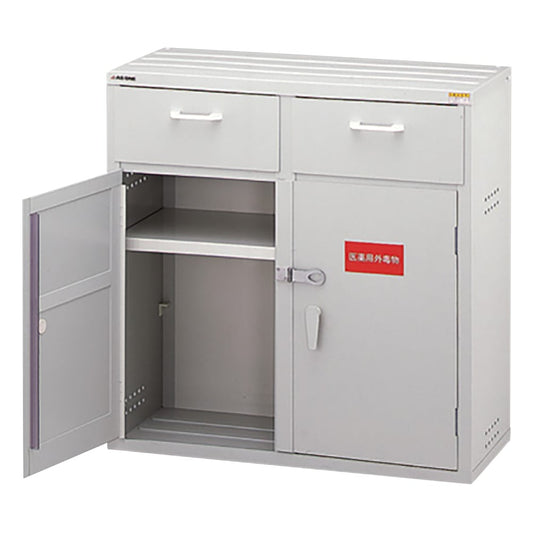 強化塩ビ製薬品庫　下段ユニット・鍵付き　1D型 1個