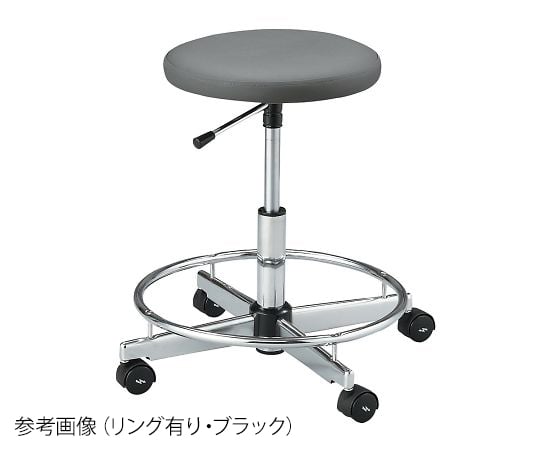 Cleanroom antistatic chair (Class 100 compatible) with ring, black, CR-84B, 1 piece