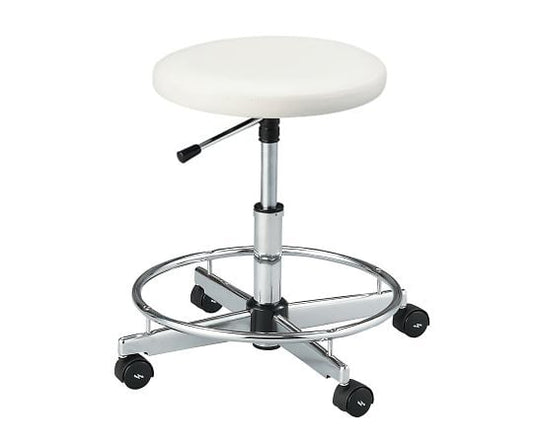 Cleanroom antistatic chair (Class 100 compatible) with ring, white, CR-84W, 1 piece