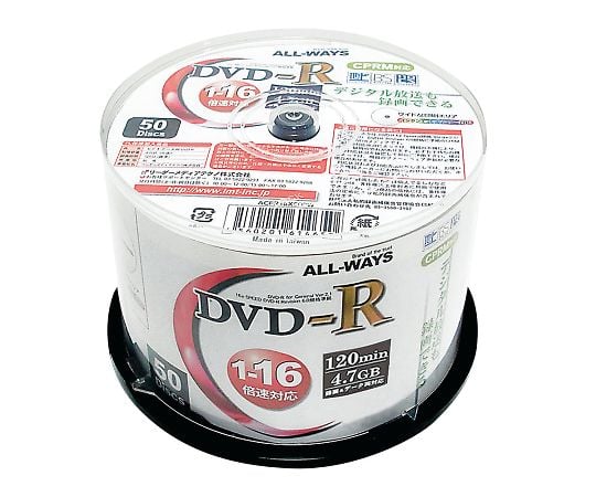 블랭크 미디어 디스크 DVD-R CPRM 대응 50장 스핀들 ACPR16X50PW 1팩(50장입)