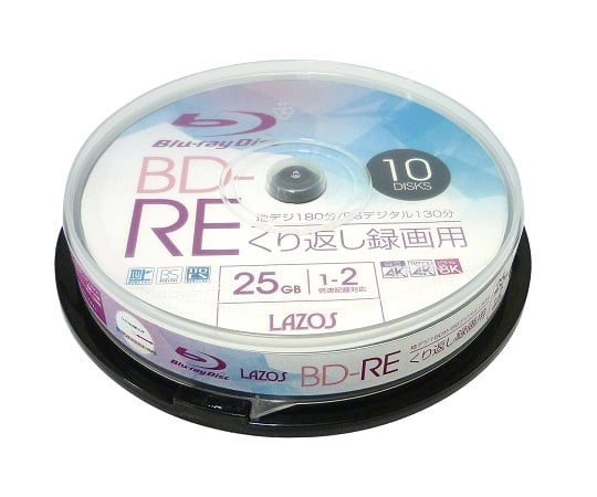 ブランクメディアディスク　BD-RE　10枚スピンドル　L-BRE10P 1パック(10枚入)