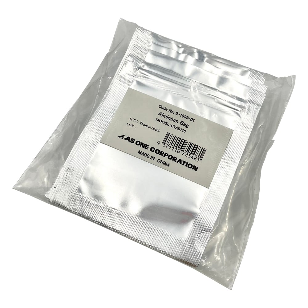 自立式チャック付きアルミ袋 幅：90×チャック下：99mm 底幅28mm 1袋（25枚入）　CTAB115 1袋(25枚入)
