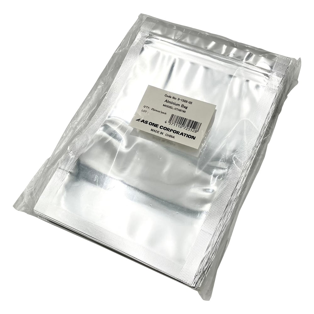 자립식 척 첨부 알루미늄 봉투 폭：130×척 밑：174mm 바닥 폭 37mm 1봉(25장입) CTAB190 1봉(25장입)
