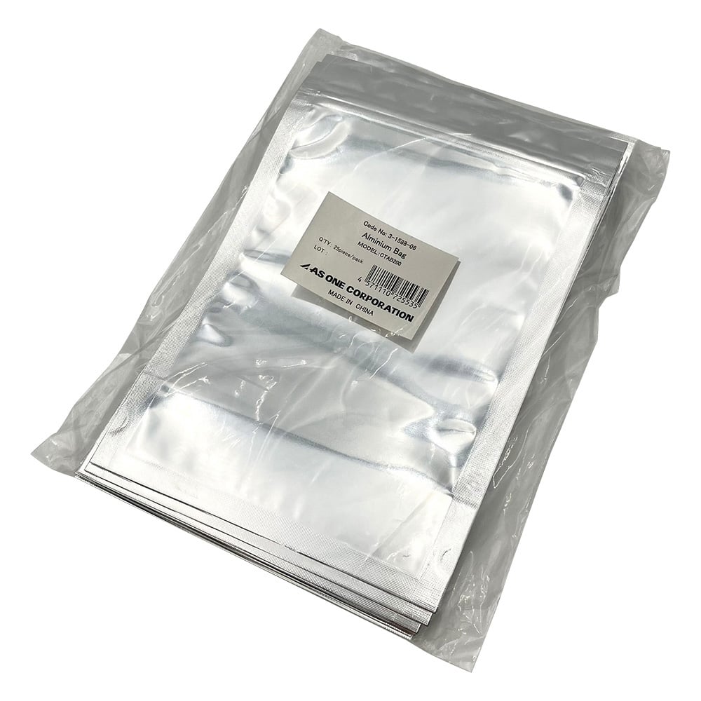 自立式チャック付きアルミ袋 幅：140×チャック下：184mm 底幅41mm 1袋（25枚入）　CTAB200 1袋(25枚入)