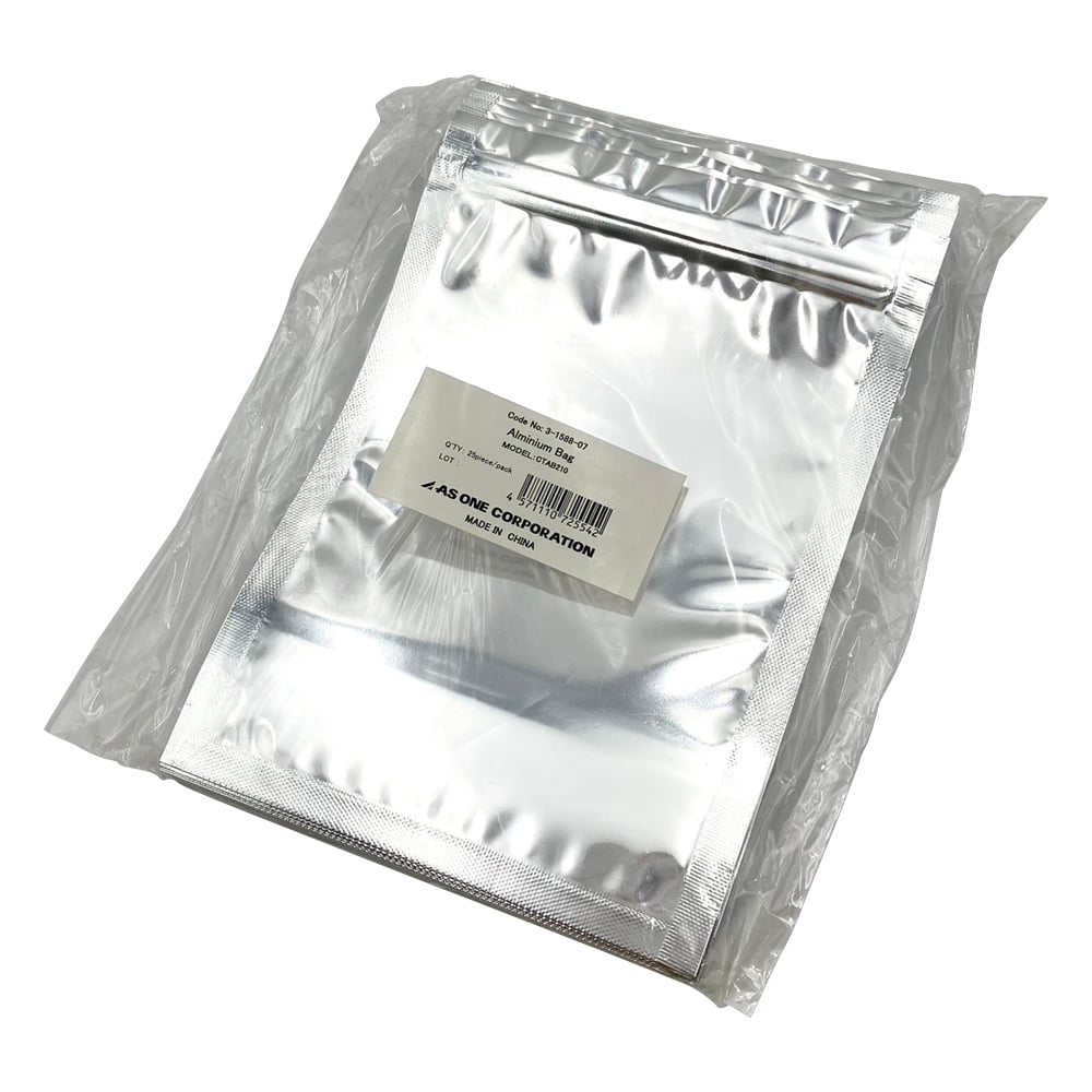 自立式チャック付きアルミ袋 幅：150×チャック下：194mm 底幅45mm 1袋（25枚入）　CTAB210 1袋(25枚入)