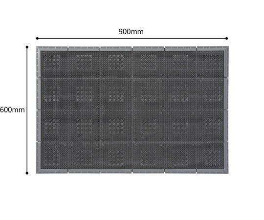 屋外用マット(エバックサンステップマット) #6 グレー　F131-6 1枚