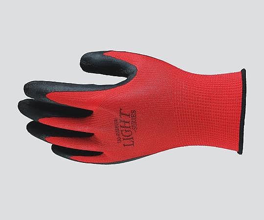 천연 고무 배꼽 장갑 (13 게이지) 레드 M A-371RM 1쌍