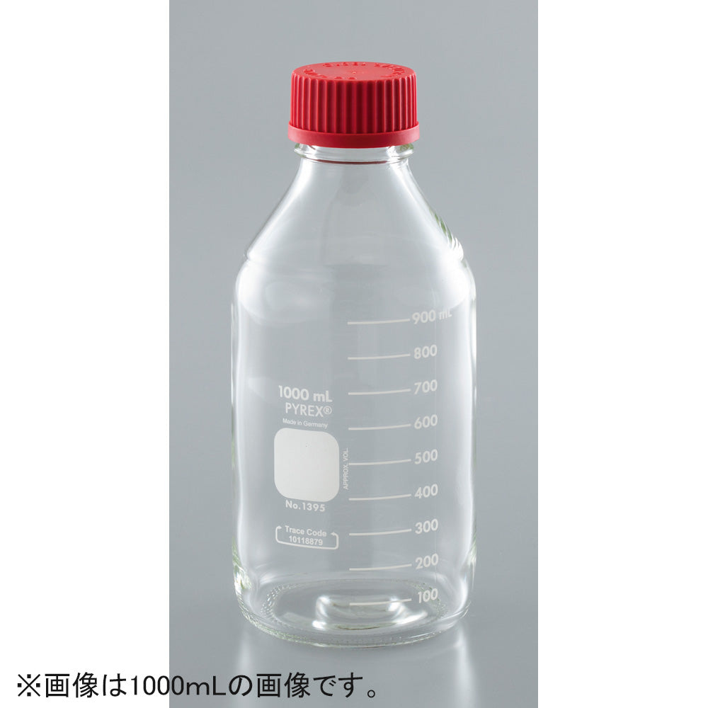 メディウム瓶 PYREX(R)・赤耐熱キャップ付き 500ml　1395-500HTC 1本