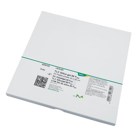 未修飾TLCプレート（蛍光指示薬F254） 200×200 プラスチック 1箱（25枚入）　1.05735.0001 1箱(25枚入)