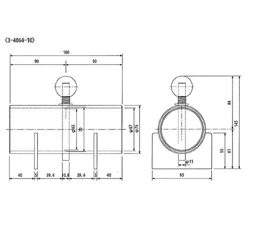 Piping parts Air flow control damper (intermediate type) φ75mm 1 piece