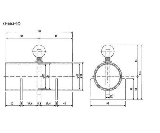 Piping parts Air flow control damper (intermediate type) φ75mm 1 piece