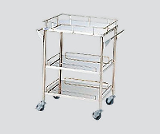 ステンレスグリーンカート(静音タイプ) 3段 720×450×835mm　SS-3S 1台