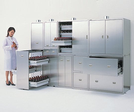 Earthquake-resistant stainless steel medicine cabinet (SUS430) SS-945S4 1 unit