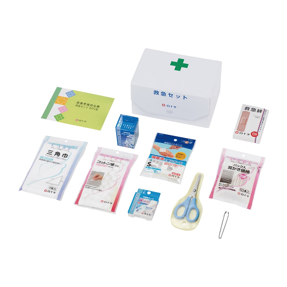 First aid kit 9 ​​items + booklet Box type 1 piece