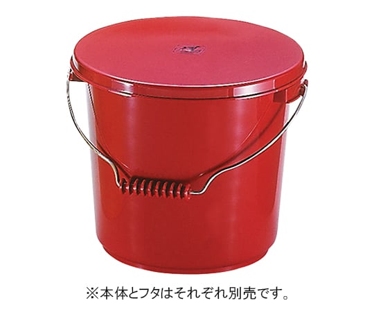 カラーバケツ 本体 10L レッド 1個