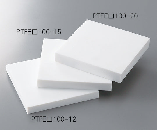 PTFE plate, thick plate type, 100 x 100 x 12 mm, PTFE□100-12, 1 piece