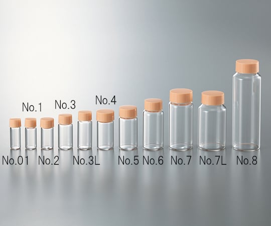 CCスクリュー管 透明 オレンジキャップ 20mL 1箱（50本入）　No.5 1箱(50本入)