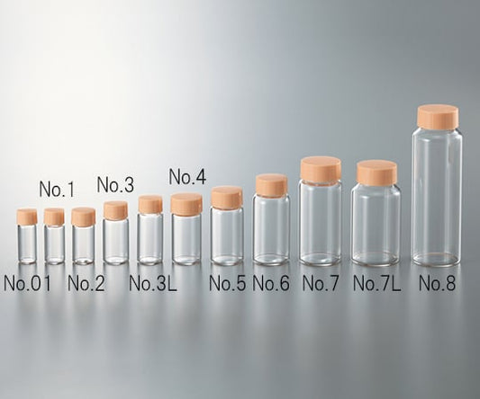 CCスクリュー管 透明 オレンジキャップ 20mL 1箱（50本入）　No.5 1箱(50本入)