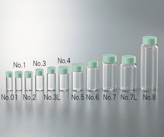 CCスクリュー管 透明 グリーンキャップ 6mL 1箱（100本入）　No.2 1箱(100本入)