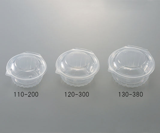 フードパック 丸タイプ（電子レンジ対応）134×130×67mm PP製 1袋（50枚入）　PPSA-丸130-380 1袋(50枚入)