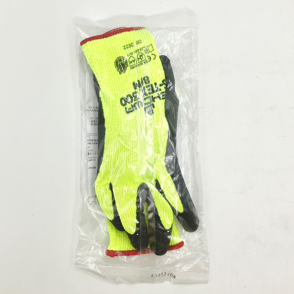 Cut-resistant rubber gloves with unlined back, M S-TEX300-M, 1 pair