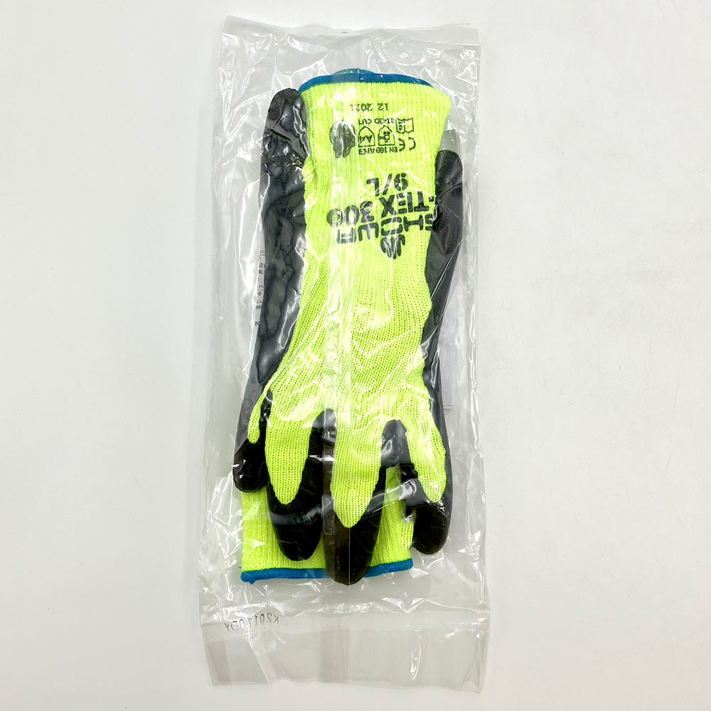 Cut-resistant rubber gloves with unlined back L S-TEX300-L 1 pair