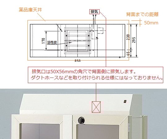 배기 기능 첨부 약품고용 팬 유닛 1개
