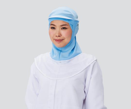 Fitted hood (pull-over type) with brim, blue, M, FH-351B, 1 piece