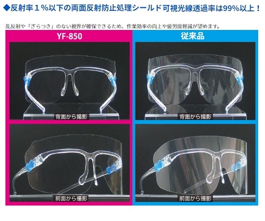 簡易シールド面(反射防止)Lサイズ　YF-850L 1セット