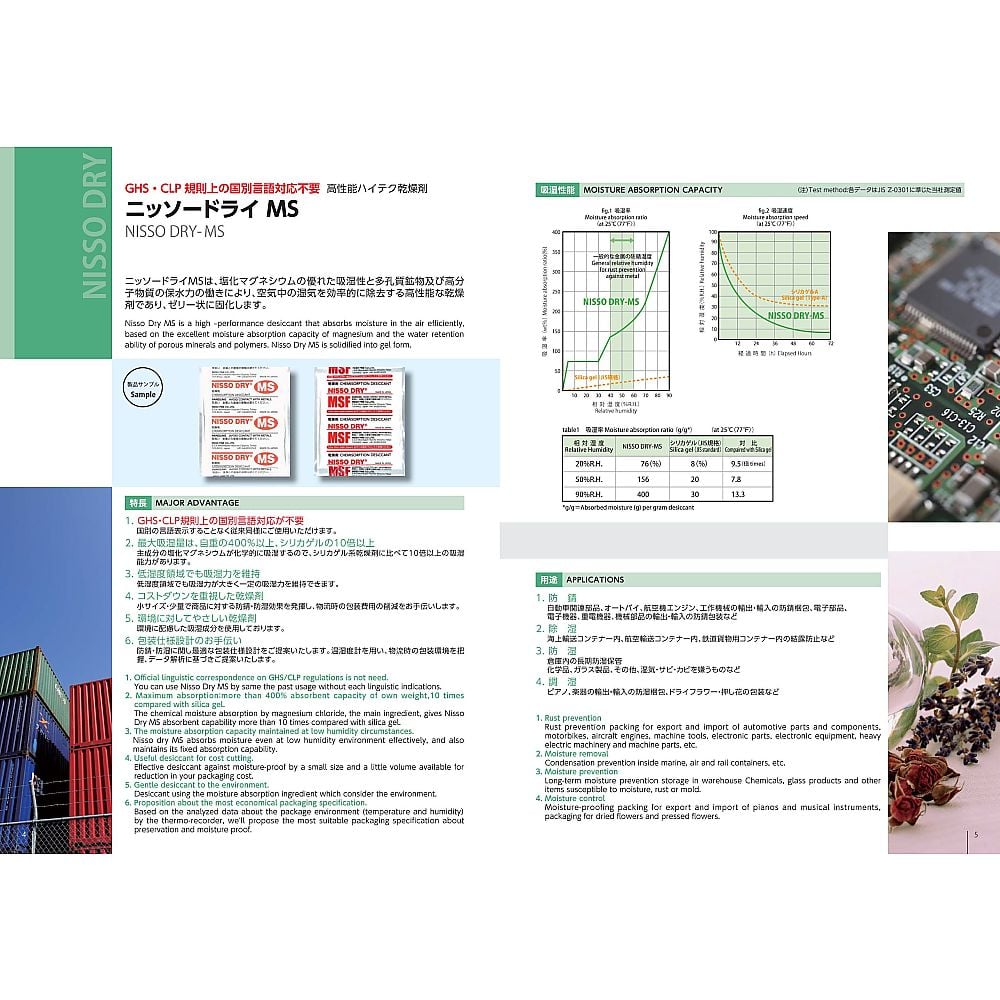 乾燥剤ニッソードライMS（両面吸収タイプ）　10個入　MS-10 1袋(10個入)