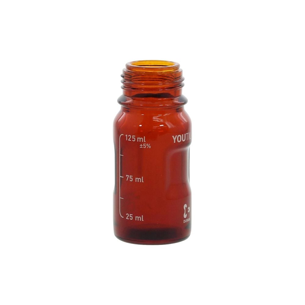 ユーティリティねじ口びん　茶　125mL　017320-125A 1個
