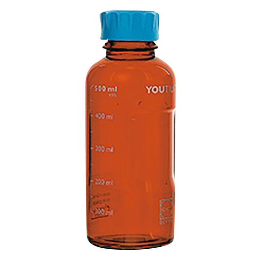 Utility screw cap bottle, brown, 500mL, 017320-500A, 1 piece
