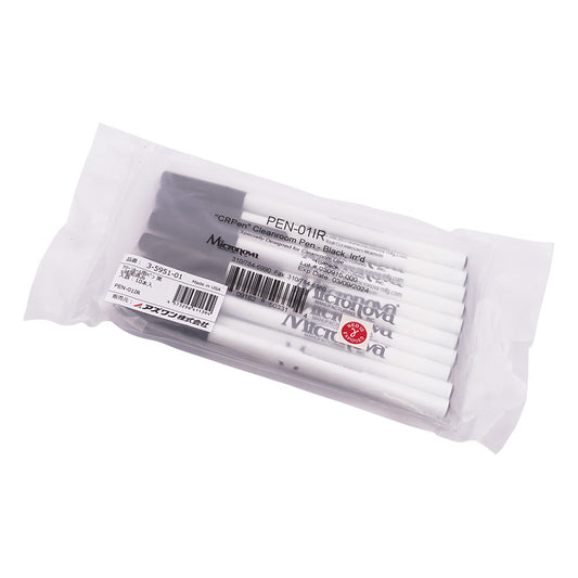 Cleanroom pen, black, sterilized, pack of 10, PEN-01IR, 1 bag (pack of 10)