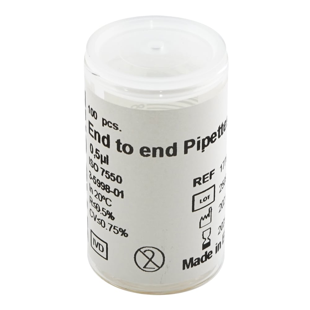 End-to-end tip 15mm 0.5μL 100pcs 0.5-15 1pc