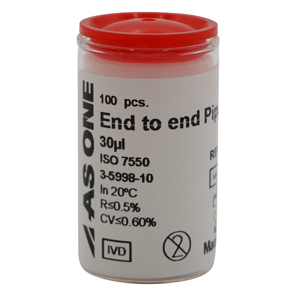 End-to-end tip 29mm 30μL 100 pieces 30-29 1 piece