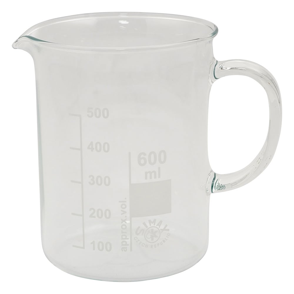 Glass beaker with handle 600mL 154/600 1pc