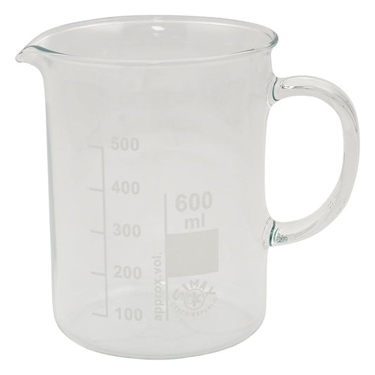 Glass beaker with handle 600mL 154/600 1pc