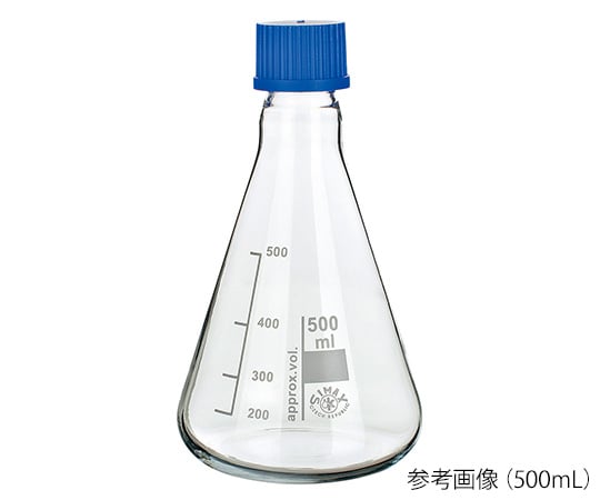 三角フラスコ　キャップ付　500mL　　8023C/500 1個