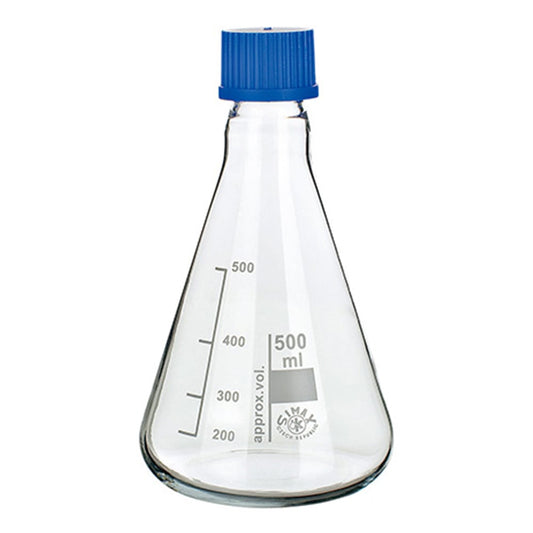 三角フラスコ　キャップ付　500mL　　8023C/500 1個