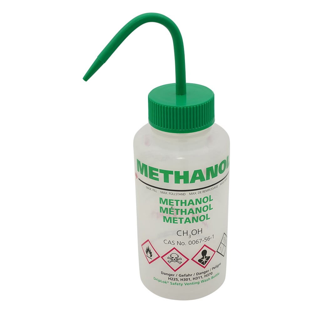 Pharmaceutical Labeled Wide Mouth Washing Bottle (Azlon) 500mL Methanol WGW538VTML 1 bottle