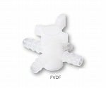 3-way cock, suitable tube inner diameter φ9 to 11 mm, 8608-0100, 1 piece