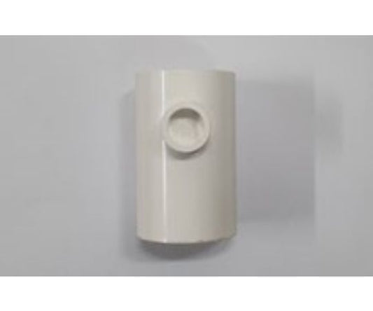 1-port bar connector, ABS, white, 1 piece