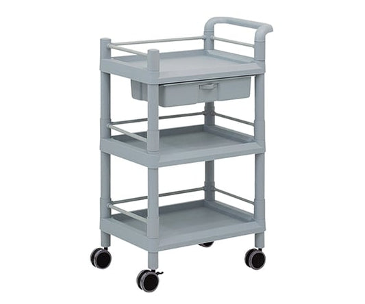 Mobile storage cart, 3 tiers, 598 x 370 x 905mm (with drawers, guard frame, and handle) MSO11J 1 unit