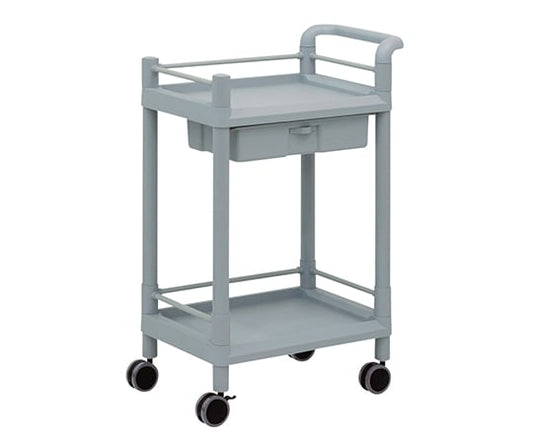 Mobile storage cart, 2-tier, 598 x 370 x 870 mm (with drawers, guard frame, and handle) MSO11K 1 unit
