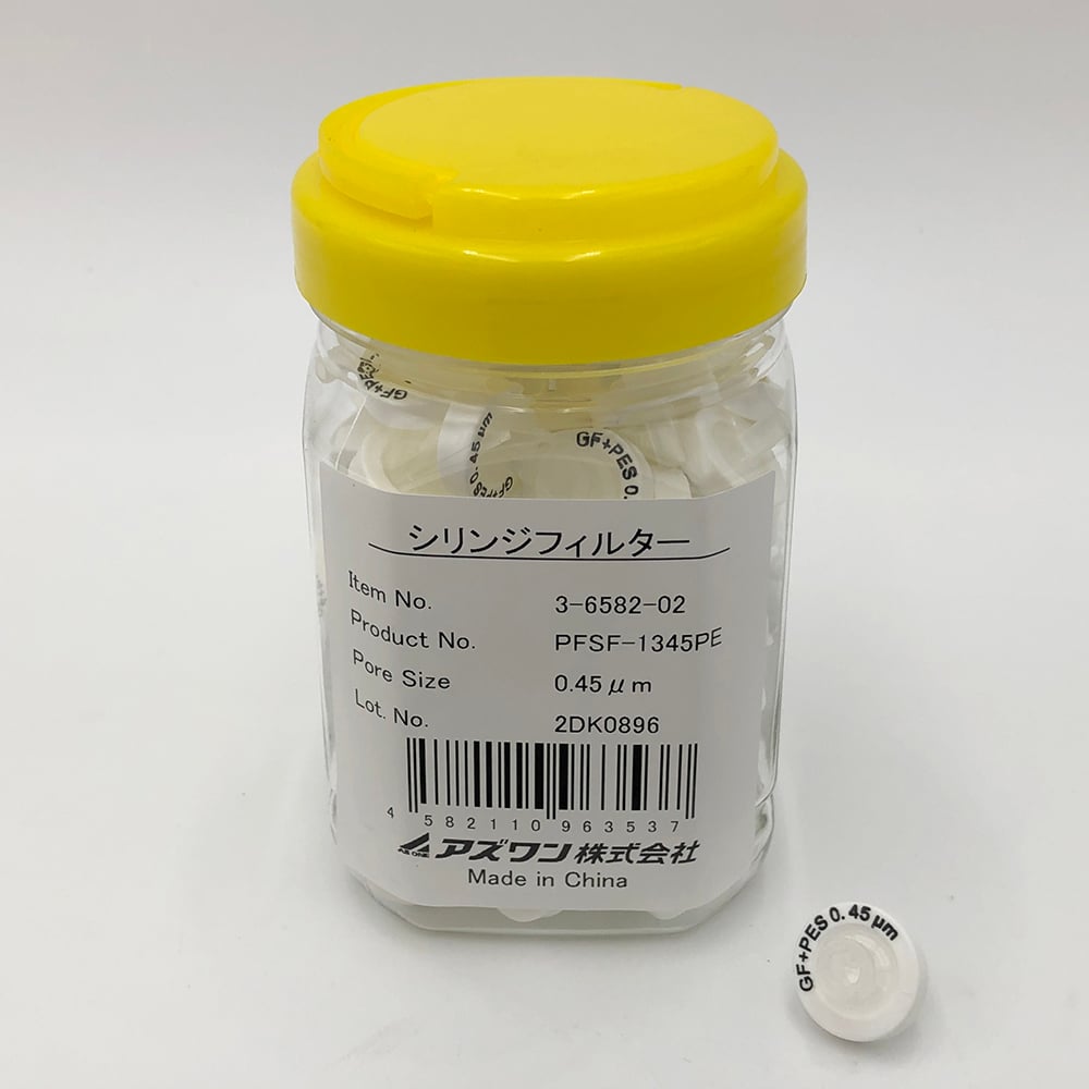 주사기 필터(프리필터 부착) PES(폴리에테르술폰)φ13mm/0.45um 1상자(100개입) PFSF-1345PE 1상자(100개입)