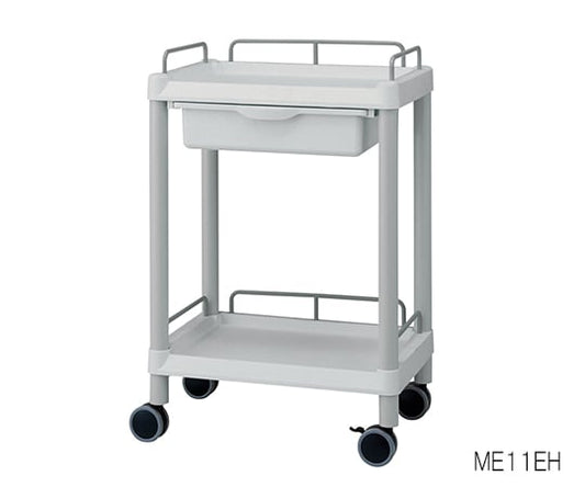 Mobile Easy Cart (with guard frame: gray) 2-tier 645 x 444 x 810 with drawer ME21EH 1 unit