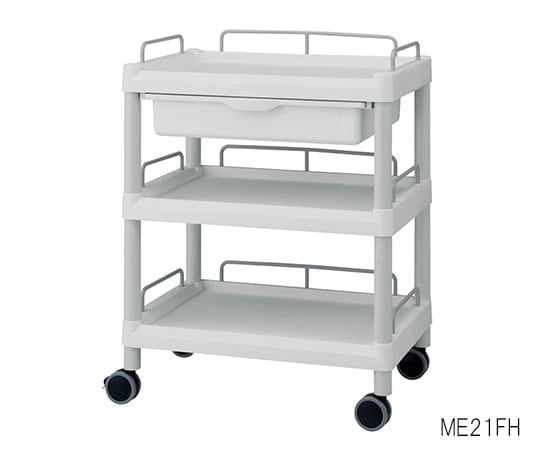 Mobile Easy Cart (with guard frame: gray) 3 shelves 645 x 444 x 835 with drawers ME21FH 1 unit