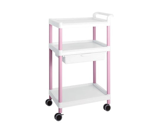 モバイルイージーカート（トールタイプ／ワイド32）　3段　引出しあり (ピンク)　ME32B 1個
