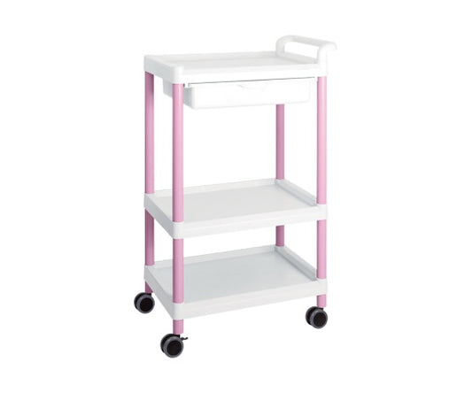 モバイルイージーカート（トールタイプ／ワイド32）　3段　引出しあり (ピンク)　ME32D 1個