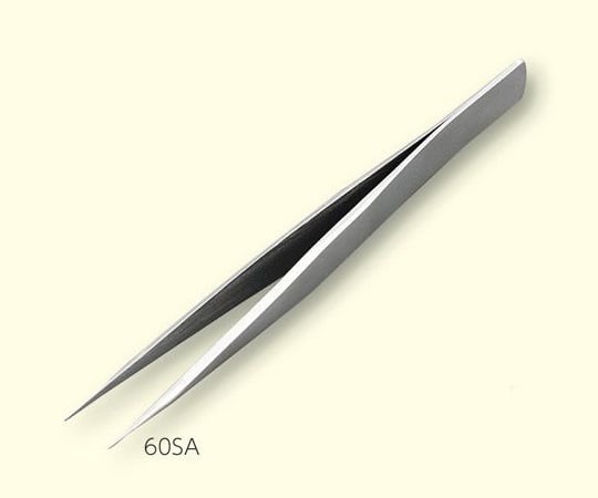 Stainless steel tweezers, sterilized, total length 125mm, tip size 60mm, 60SA, 1 piece